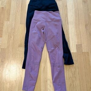 Zella Leggings Bundle XS | Black & Mauve High-Waist Active Leggings Lot of 2